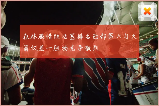 森林狼惜败活塞排名西部第六与火箭仅差一胜场竞争激烈